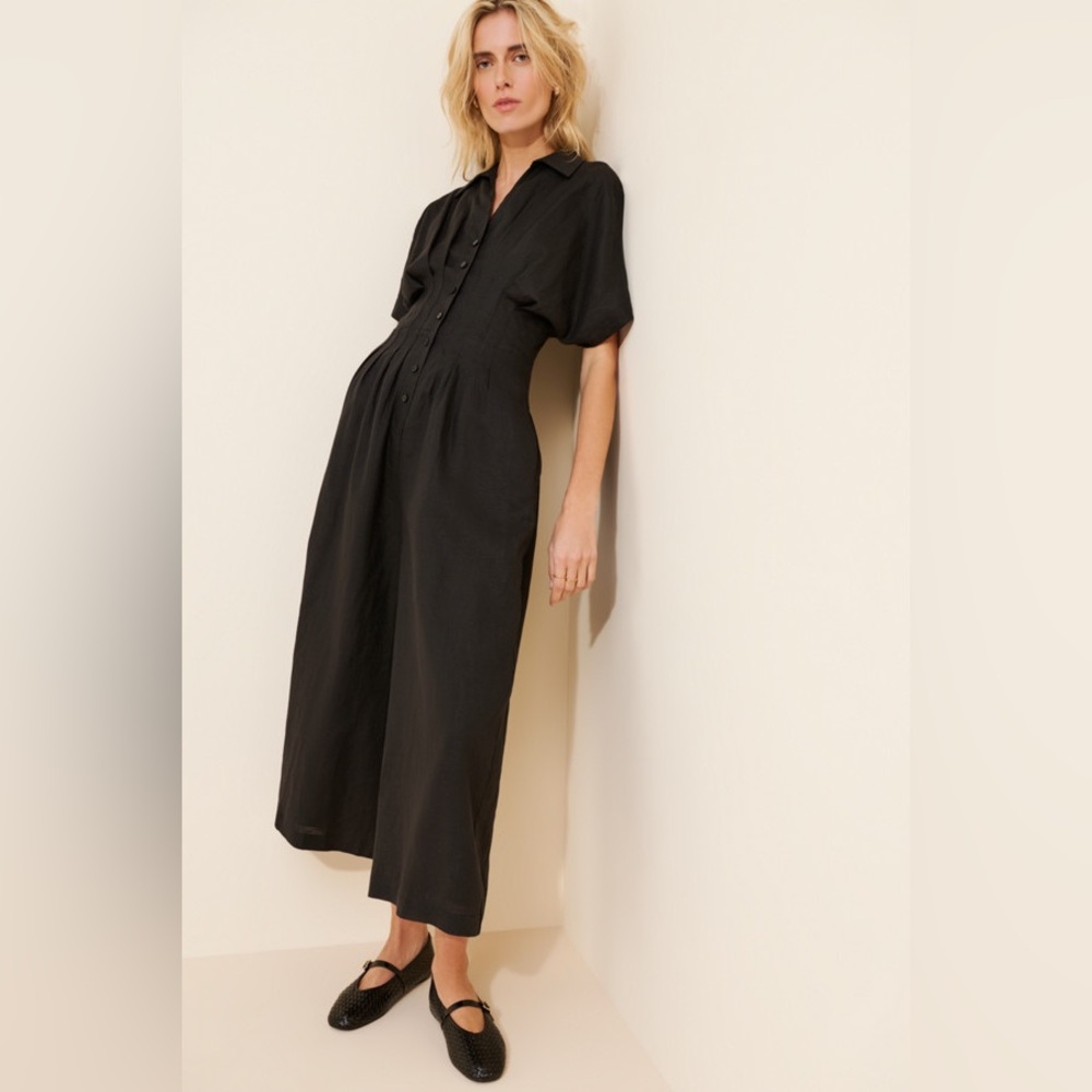 Anthropologie Exquise Black Tobie Jumpsuit | Minimalist | size medium - Picture 2 of 8